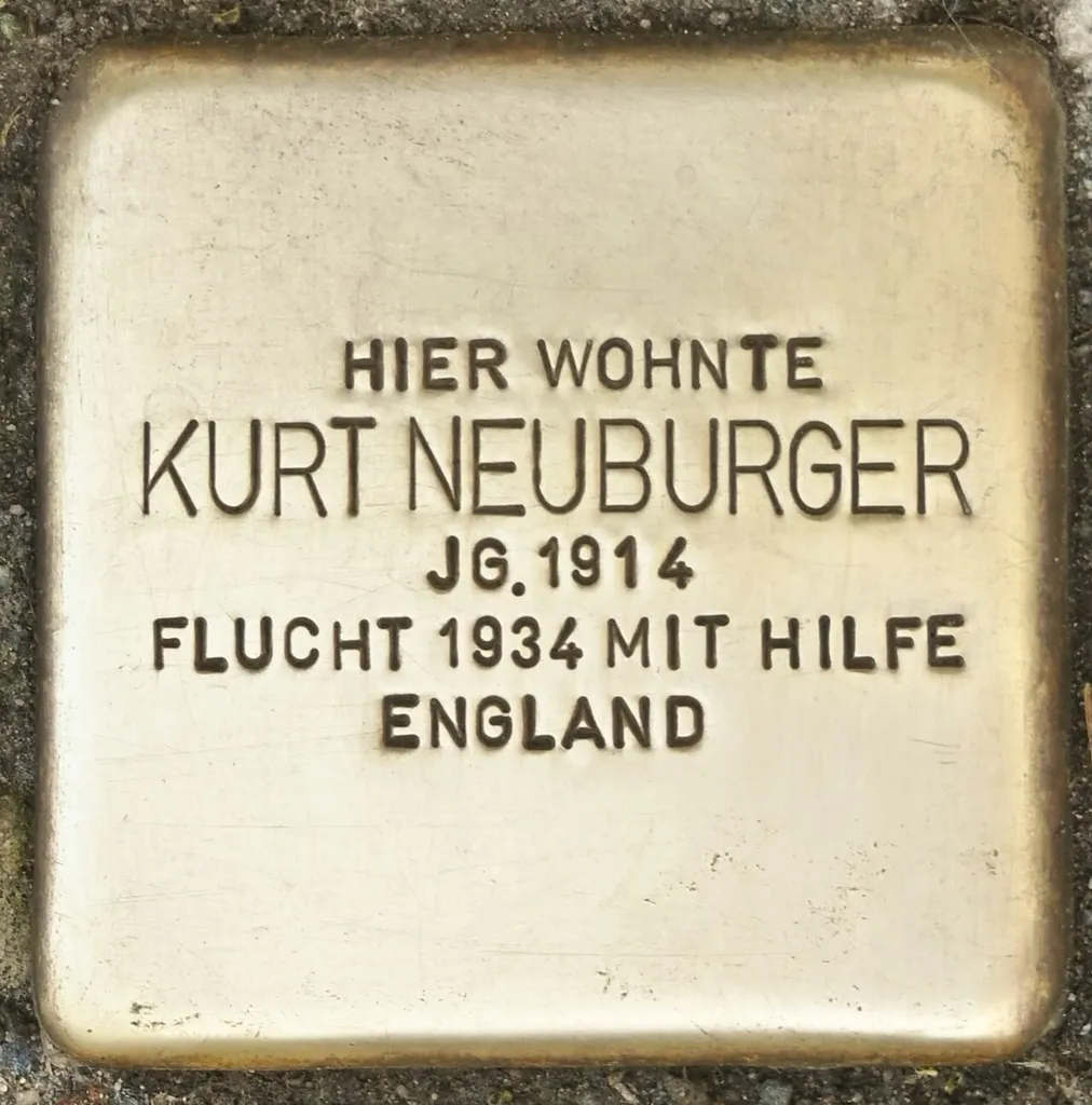 Stolperstein dedicated to Kurt Neuburger