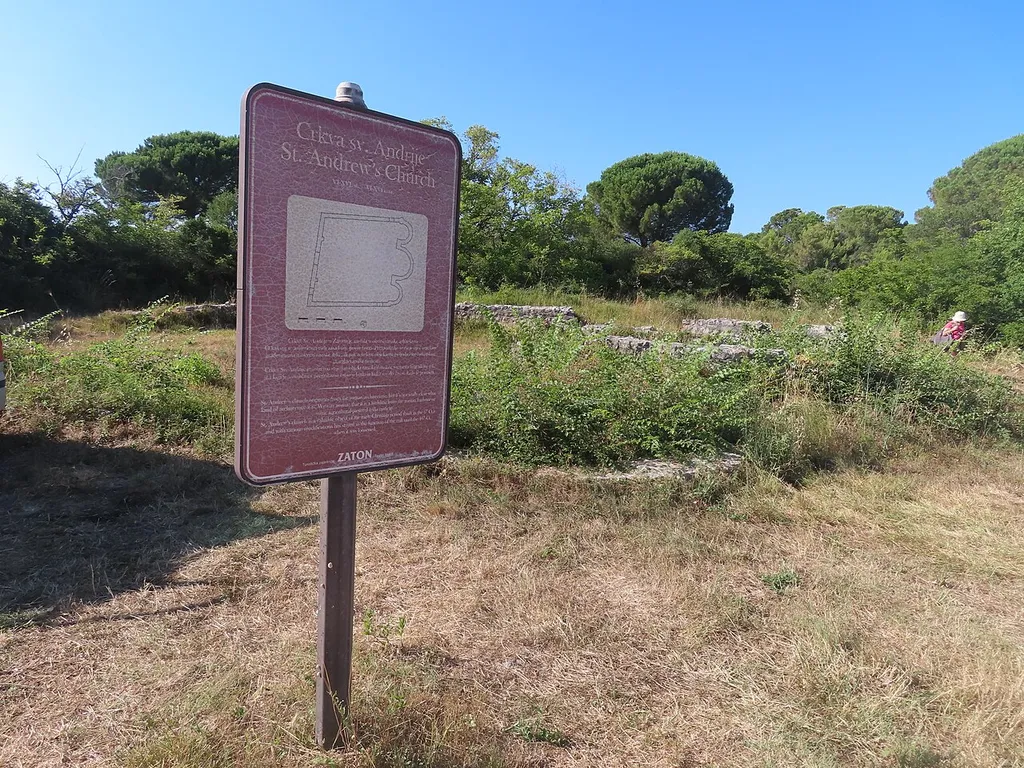 Ruins of Saint Andrew church in Nin