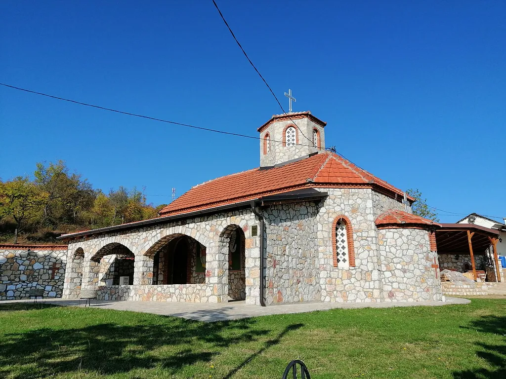 View of St. Athanasius Church in the village Gluvo