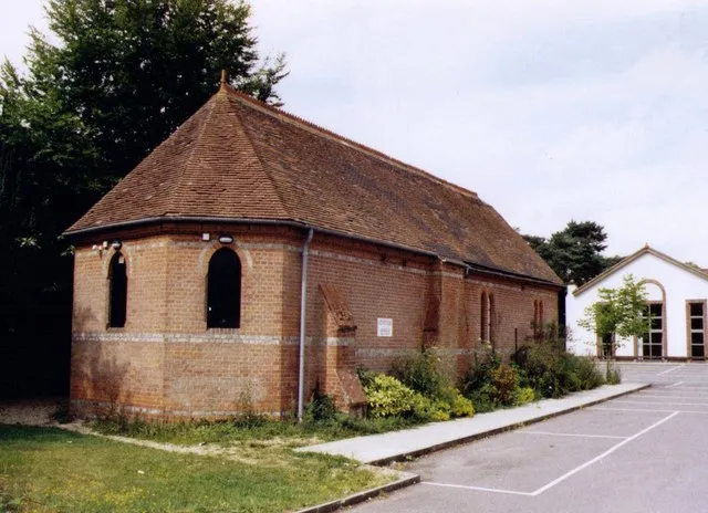 Former church of St Luke, Wash Common, Newbury, Berkshire. Built in 1889 as a mission church; now converted to a hall and theatre.