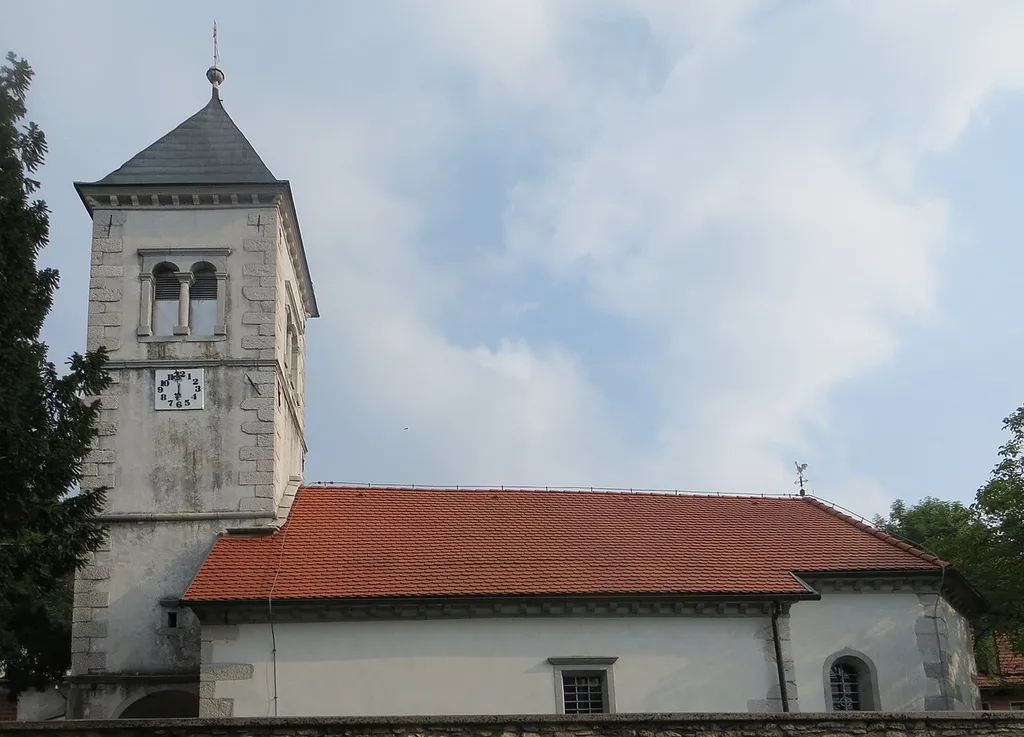 Holy Cross Church in Strane, Municipality of Postojna, Slovenia