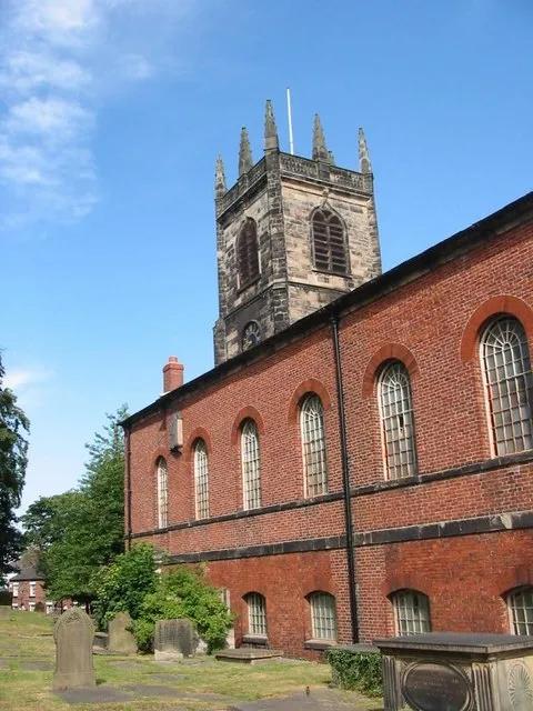 South side of St Peter's parish church, Congleton, Cheshire, seen from the southeast