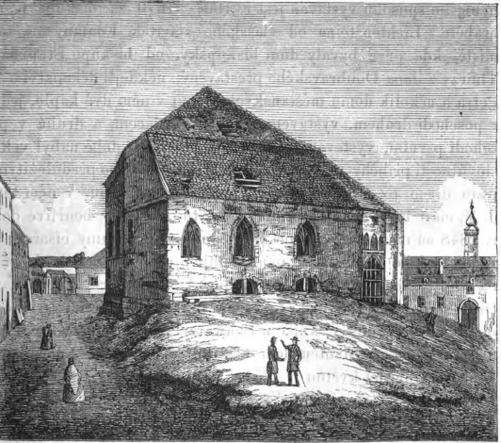 kresba kostela sv. Blažeje v Olomouci
