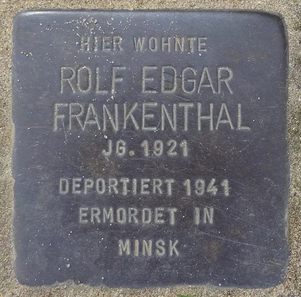 Stolperstein dedicated to Rolf Edgar Frankenthal