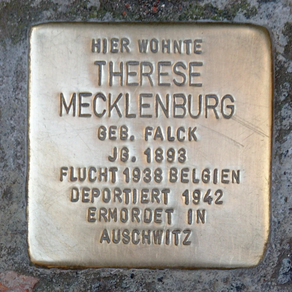 Stolperstein in Lübeck: Therese Mecklenburg (1893)
