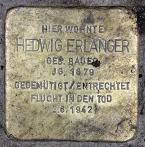 Stolperstein dedicated to Hedwig Erlanger