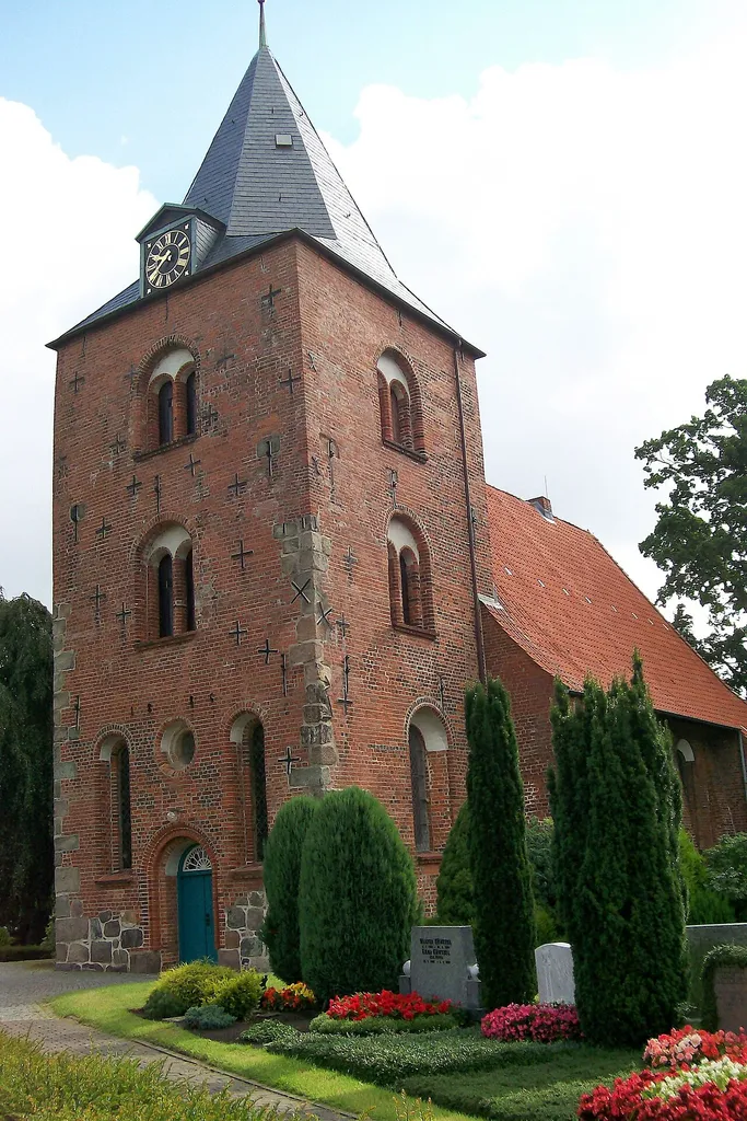 St. Georg church in Lübeck, Schleswig-Holstein, Germany, view from cemetary