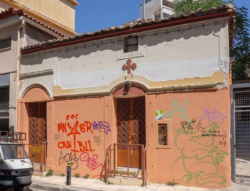The 17th century church of Saint Athanasius in Psyri, Athens.