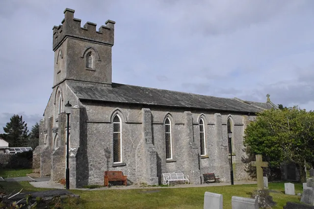 Parish church of St John the Evangelist, Yealand Conyers, Lancashire, seen from the southwest