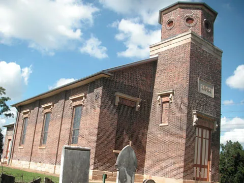 Historic St Bartholomew's Anglican Church, Prospect NSW. Built in 1841, the graveyard has a number of early settlers including William Lawson, who crossed the Blue Mountains with Blaxland and Wentworth.