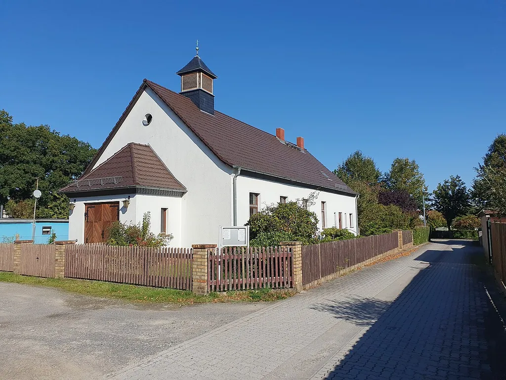 South-western view of the church in Schipkau (Picture: 2025), Schipkau municipality, Oberspreewald-Lausitz district, Brandenburg state, Germany.