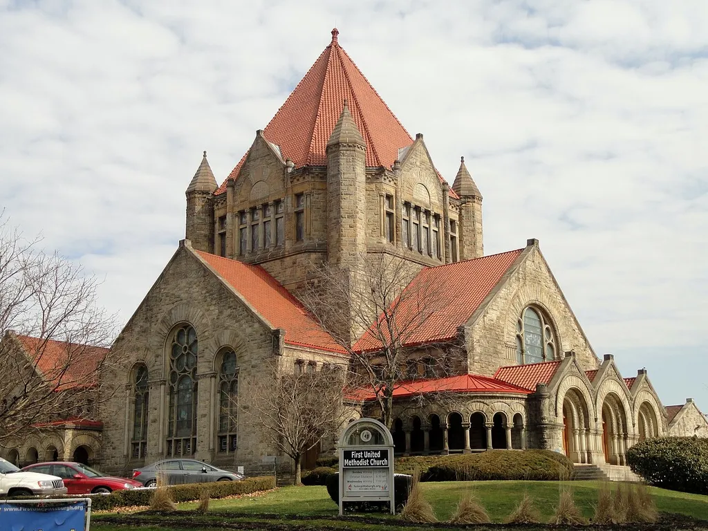 First United Methodist Church, 5401 Centre Avenue, Pittsburgh, Pennsylvania, USA.
