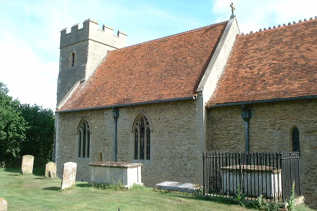 St Mary's parish church, Cold Brayfield, Buckinghamshire, seen from the southeast