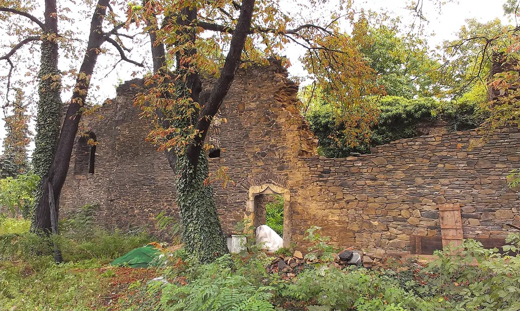 Ruins of church All Saint in Kolín