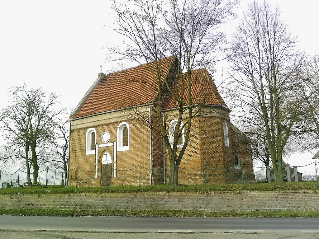 The church in Trląg, Poland.