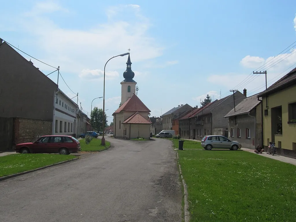 Hulín in Kroměříž District, Czech Republic, part Záhlinice. Common with the Church of the Assumption.