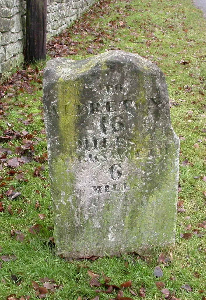 Old Milestone by the B5035 in Kniveton