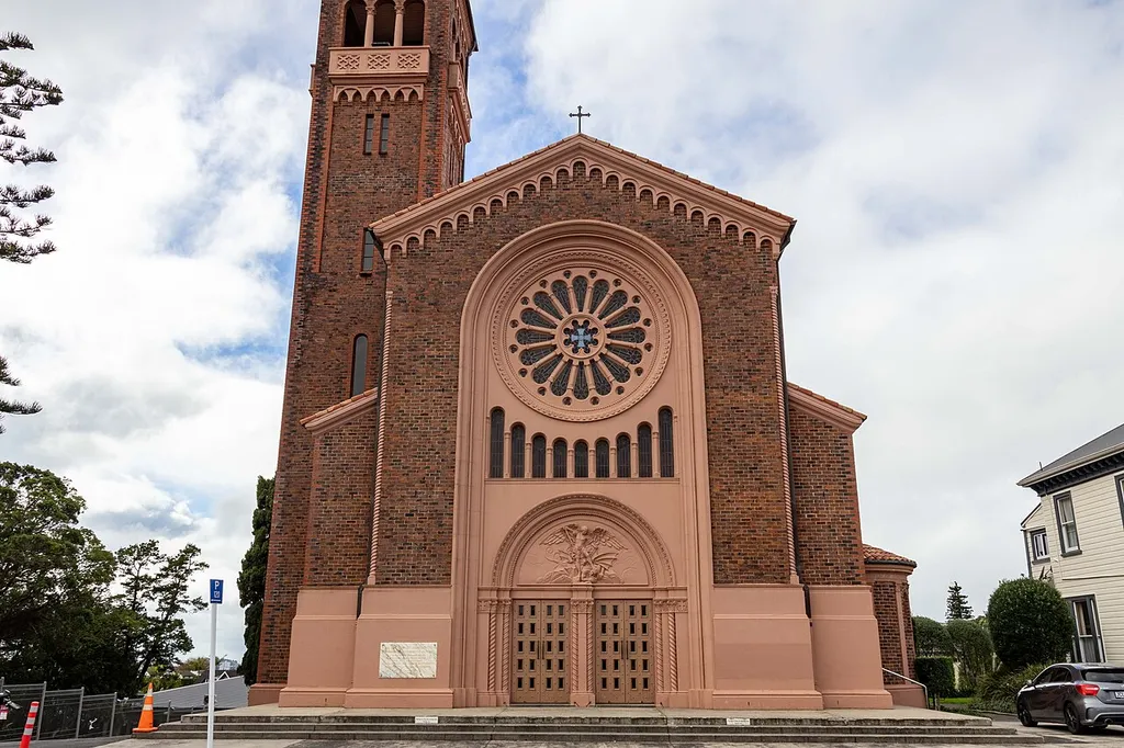 The front facade of St Michael's Catholic Church in Remuera, Auckland.