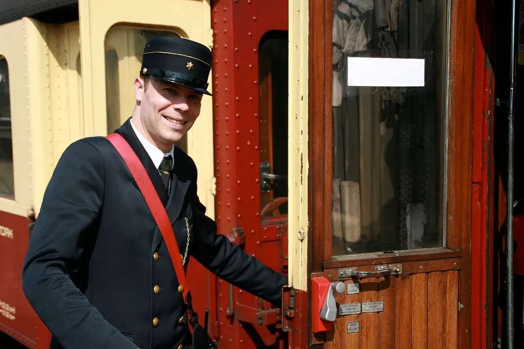 Train conductor of a touristic line in the South of the Netherlands