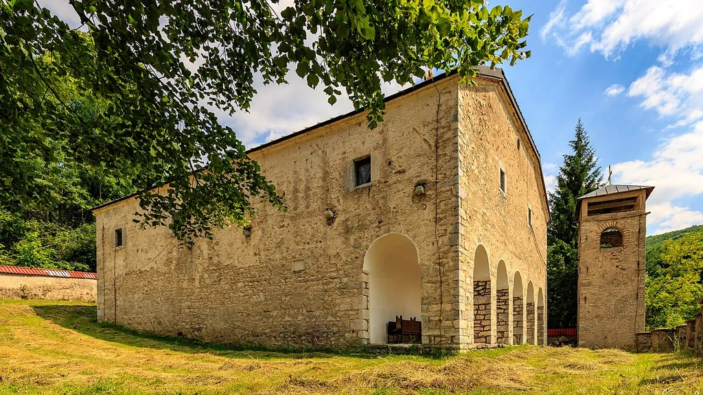 View of the Dormition of the Theotokos Church in the village Leunovo