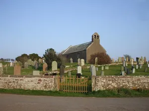 Two high cross shafts in St Bridget's churchyard