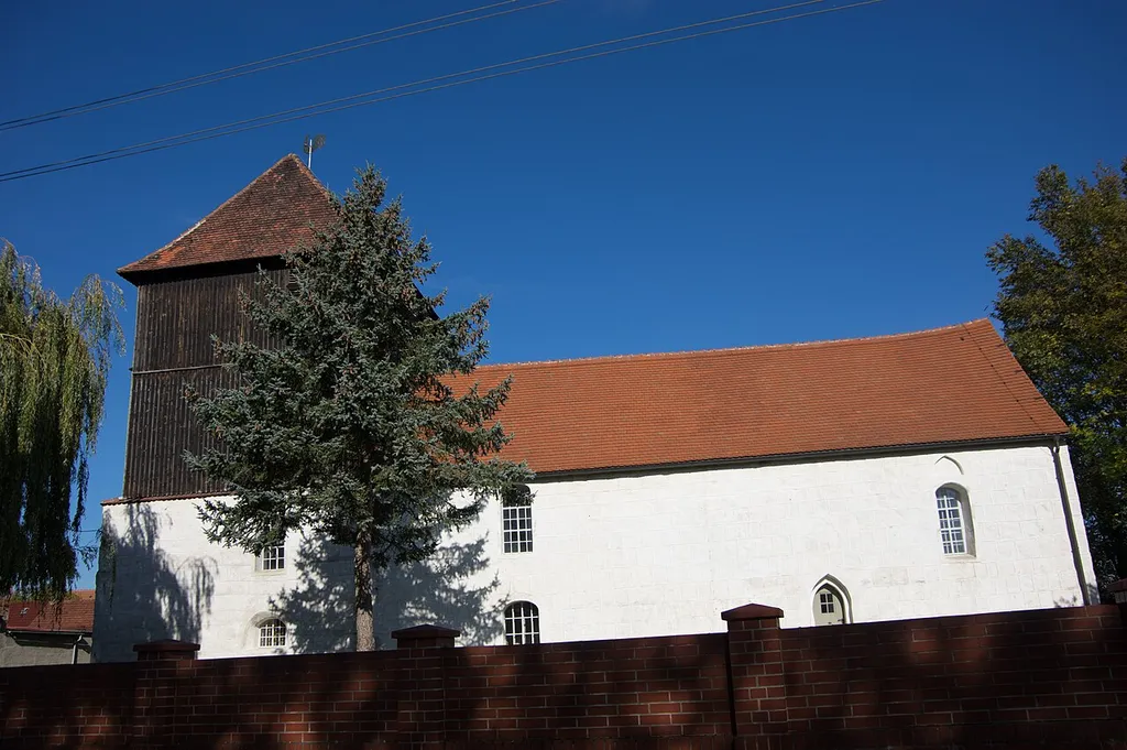 Kolochau ein Ortsteil von Kemitzaue in Brandenburg. Die denkmalgeschützte Kirche.