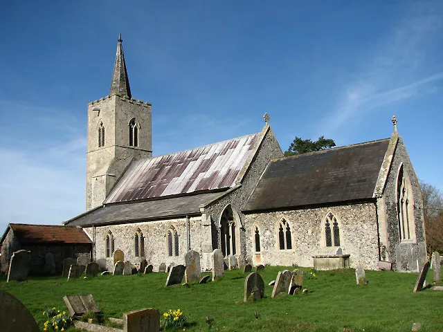 St Mary's parish church, Cranworth, Norfolk, seen from the southeast