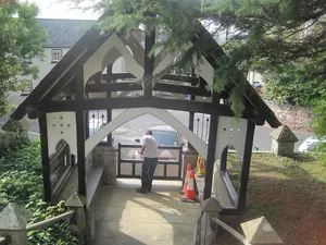 Lychgate and steps to St Stephen's Church