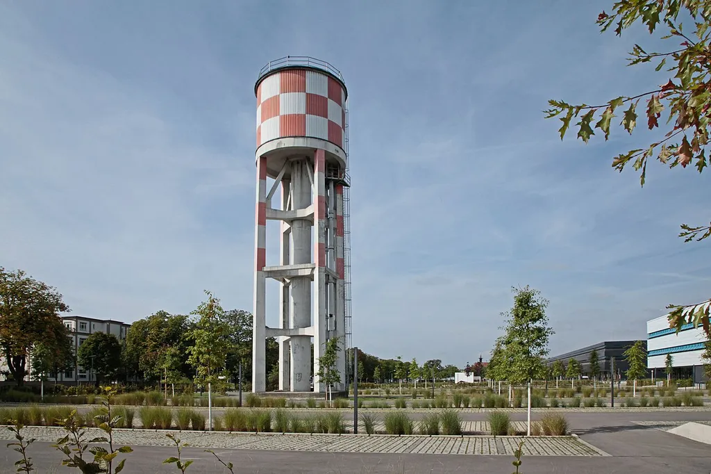 Water tower, old Wiley Barracks, Neu-Ulm, Germany