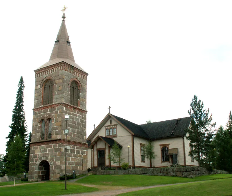 Parkano Church in Parkano, Finland. Completed in 1800 (the belfry in 1899).