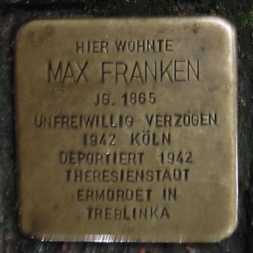 Stolperstein dedicated to Max Franken