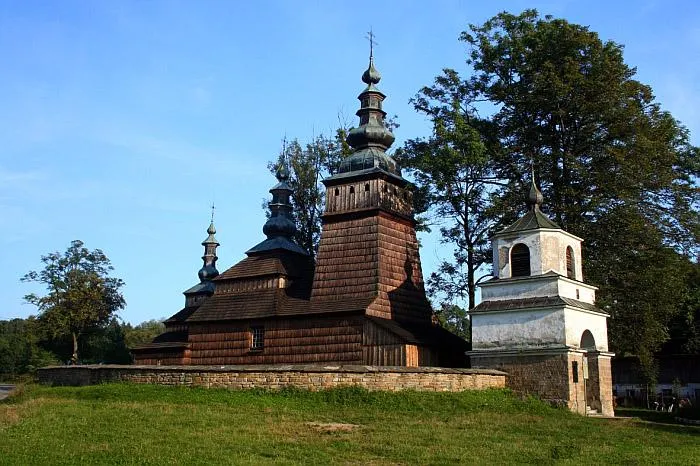 Greek Catholic church from 17th century in Owczary, Gorlice county, Poland.