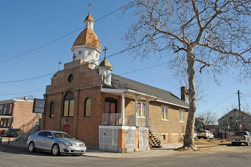 BUILT IN 1909 TO SERVE THE UKRAINIAN EMIGRANTS IN THIS AREA OF WILMINGTON. IT MOVED IN THE 1960’S AS THE POPULATION SHIFTED AND THE CHURCH IS NOW THE NEW CALVARY BAPTIST CHURCH