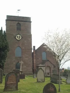St Oswald's parish church, Hinstock, Shropshire, seen from the west