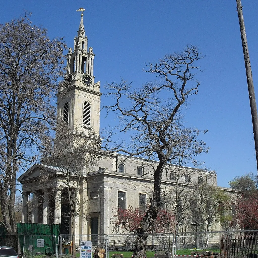 St James's parish church, Thurland Road, Bermondsey, London SE16, England, seen from the southwest