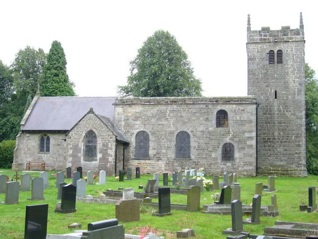 Parish church of SS James and Bartholomew, Waterfall, Staffordshire, seen from the north