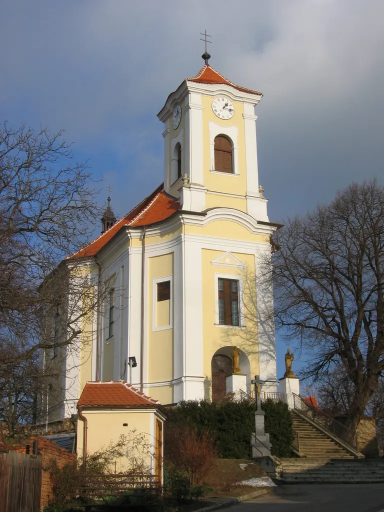 Church of the Assumption in Vlkoš, Hodonín District, Czech Republic