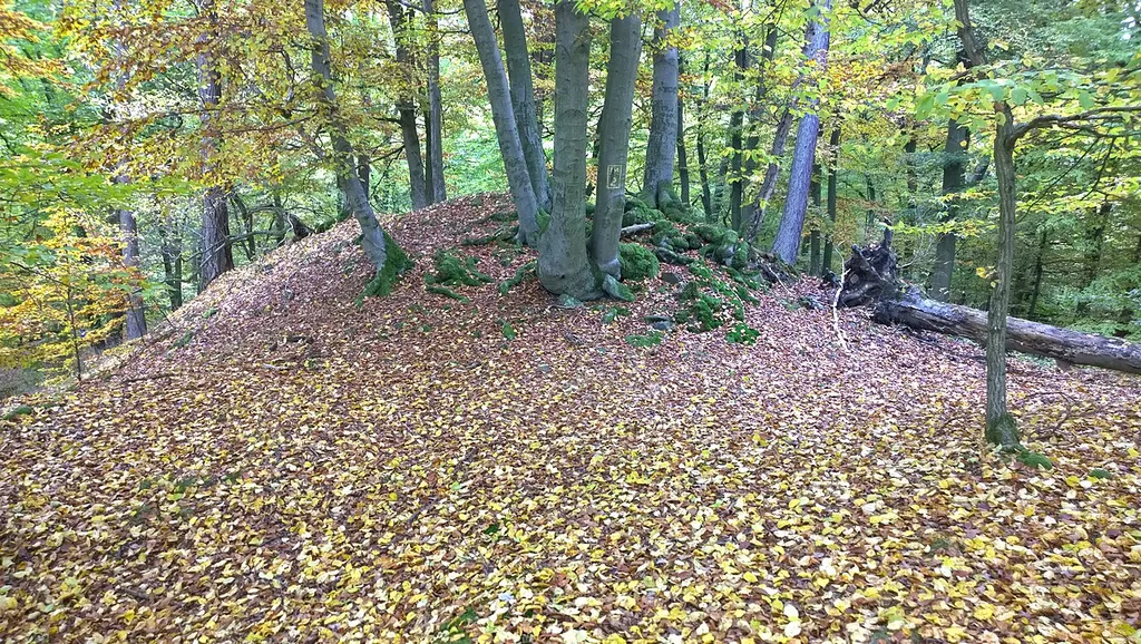 Mittleres Burgplateau mit Bergfriedstumpf