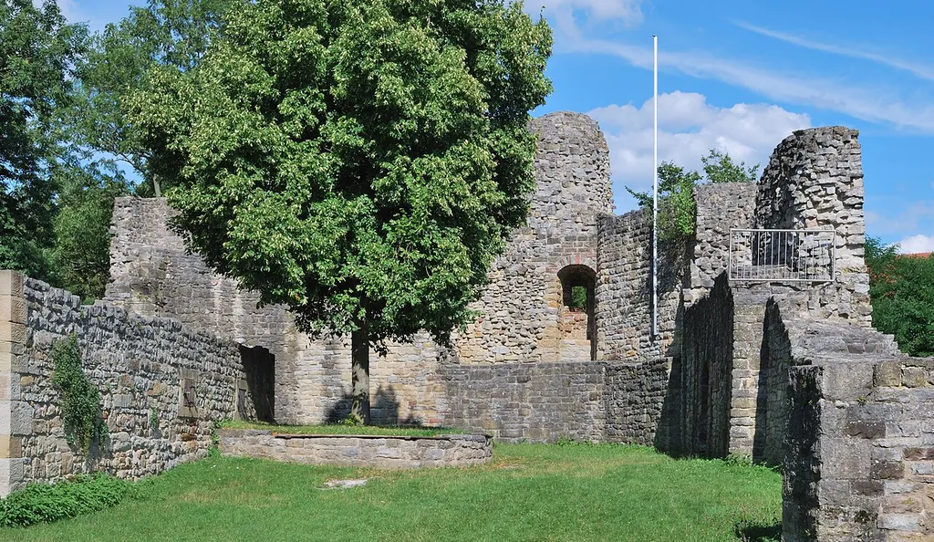 Inner ward of the castle ruin Nippenburg near Schwieberdingen in Southern Germany.