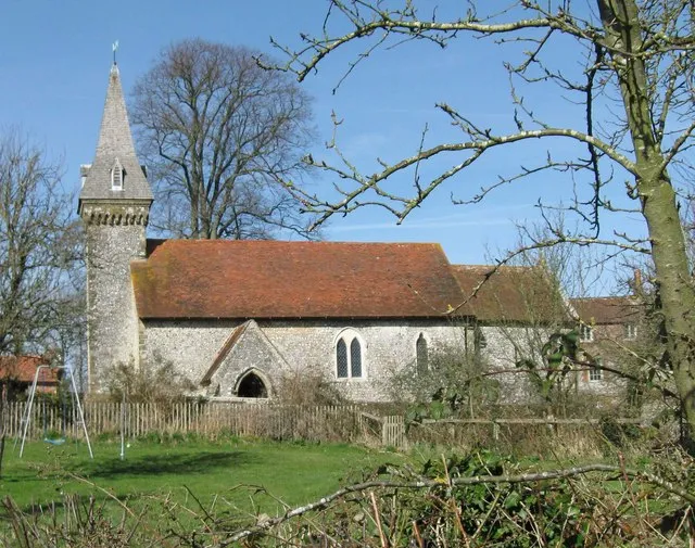 St Leonard's parish church, South Stoke, West Sussex, seen from the south