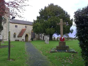 Finmere War Memorial in Churchyard of Church of St Michael and All Angels
