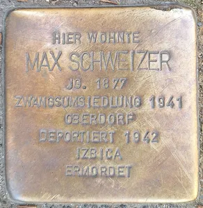 Stolperstein dedicated to Max Schweizer