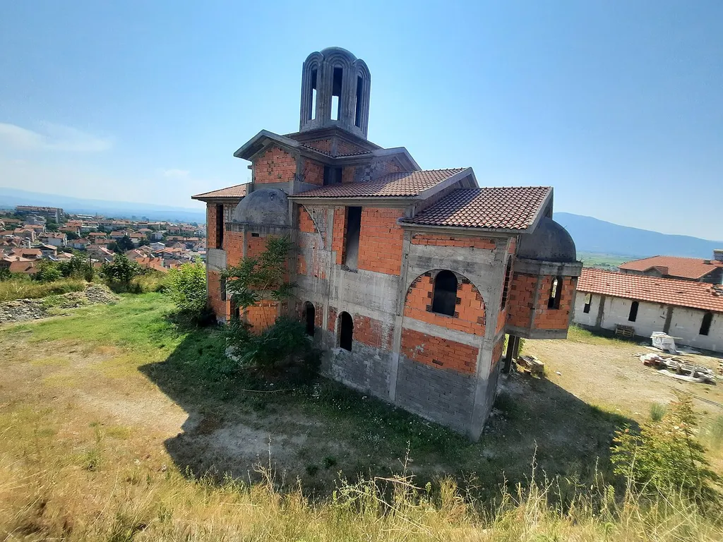 The unfinished Holy Annunciation Church in Kočani.