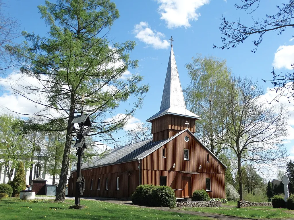 Sintautai, former temporary church, Šakiai District, Lithuania