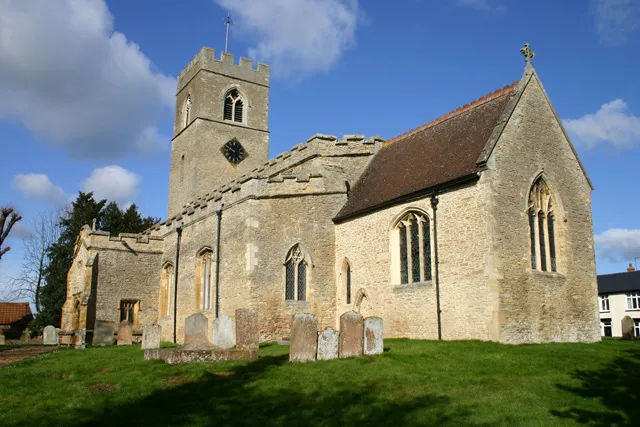 Church of England parish church of St Michael, Lavendon, Buckinghamshire: view from the southeast.