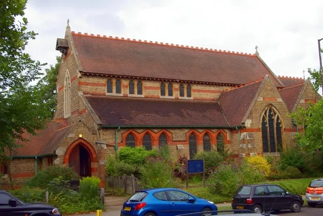 St Martin's parish church, Clapham Road, Bedford, England, seen from the southwest