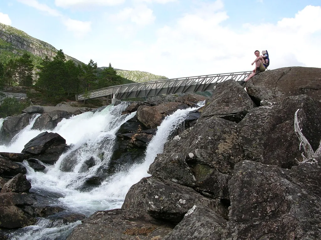 The waterfall Likholefossen in Gaularmunicipality, Sogn og Fjordane county