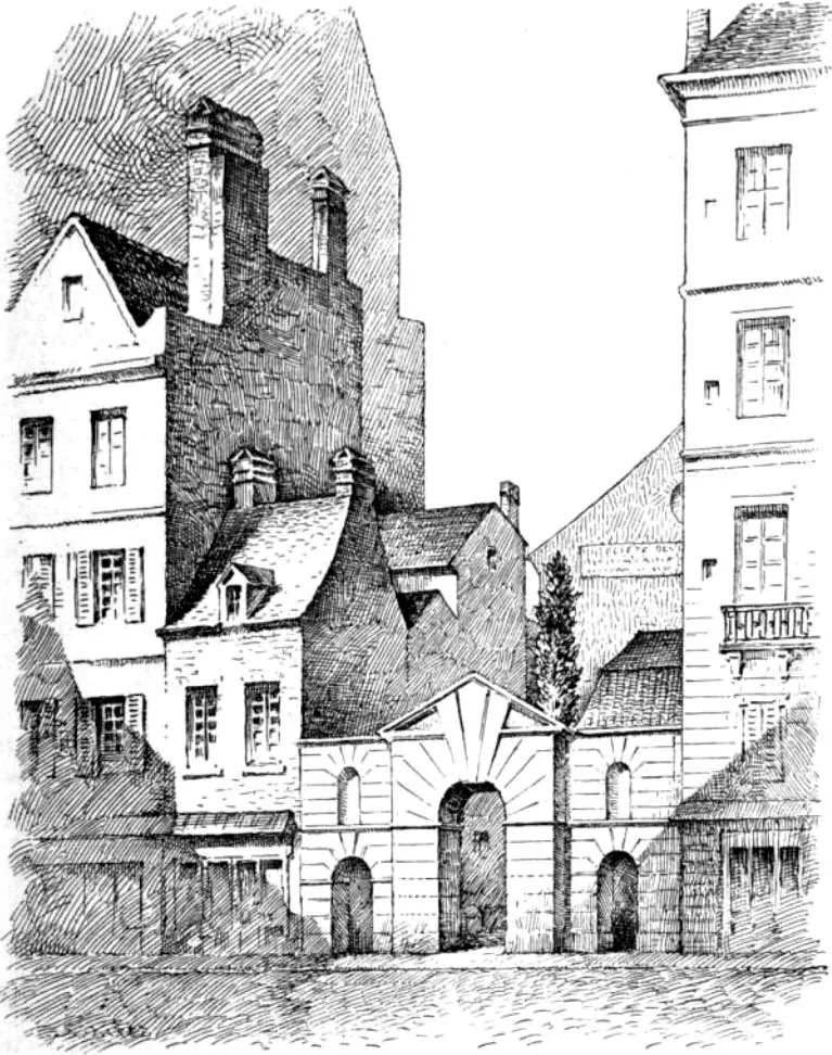 The entrance of the Jacobin Club in the Saint-Honoré Street, Paris, France.