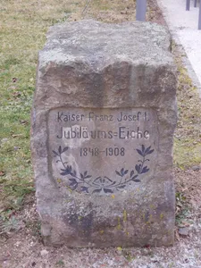 Memorial stone to diamond jubilee of Franz Joseph I of Austria