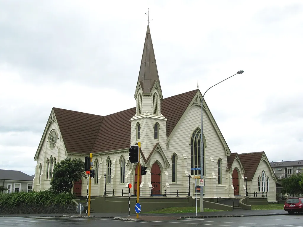 Image used for the former New Zealand Historic Places Trust Register - now Heritage New Zealand Pouhere Taonga List List Number: 652 Construction date: 1879 - Architect: Edward Mahoney - Architectural style: Carpenter Gothic Further information can be found in the former New Zealand Historic Places Trust Register - now Heritage New Zealand Pouhere Taonga List List Number: 652 St Stephen's Church (Presbyterian)